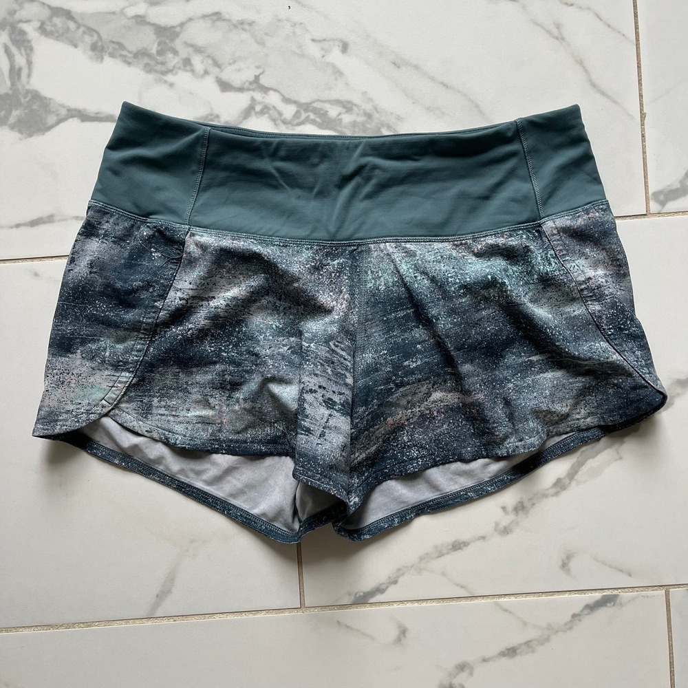 Lululemon Run Times Short II Mesh Scape Multi Sz 6